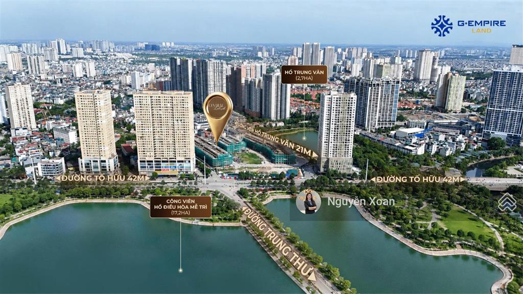 Bán căn mặt hồ trung văn, 105m2 6 tầng taseco trung văn  central lakeside giá 52 tỷ bg t12.2026