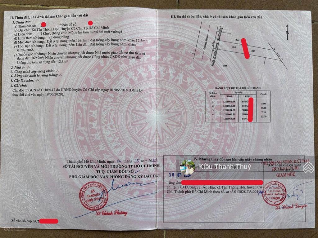 Chủ kẹt tiền bán gấp lô đất 180m2/1 tỷ 300 triệu. ngay chợ việt kiều, tân thông hội. shr