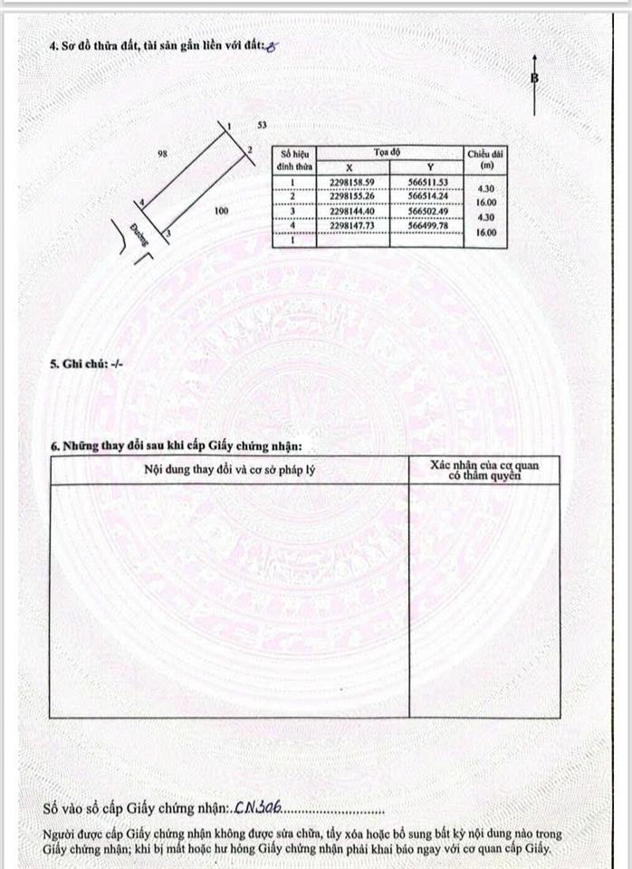 Bán đất tại thôn bình xá, hưng yên, giá cực chất 1,305 tỷ, 68,7m2