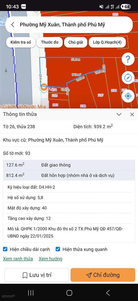 Bán đất nền mặt tiền quốc lộ 51 phú mỹ  bà rịa vũng tàu
