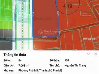 Ban quỹ đất 7000m2 mặt tiền võ thị sáu trung tâm phú mỹ