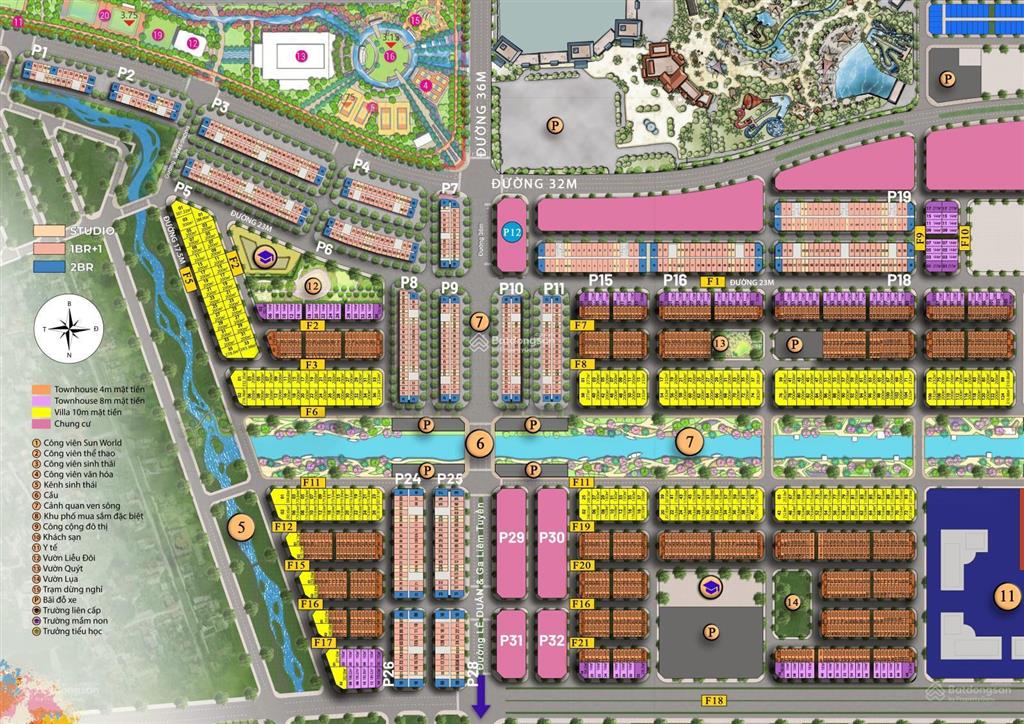 Sun urban city hà nam, có căn nổi bật duplex studio p25 tầng đẹp giá 1,4 tỷ