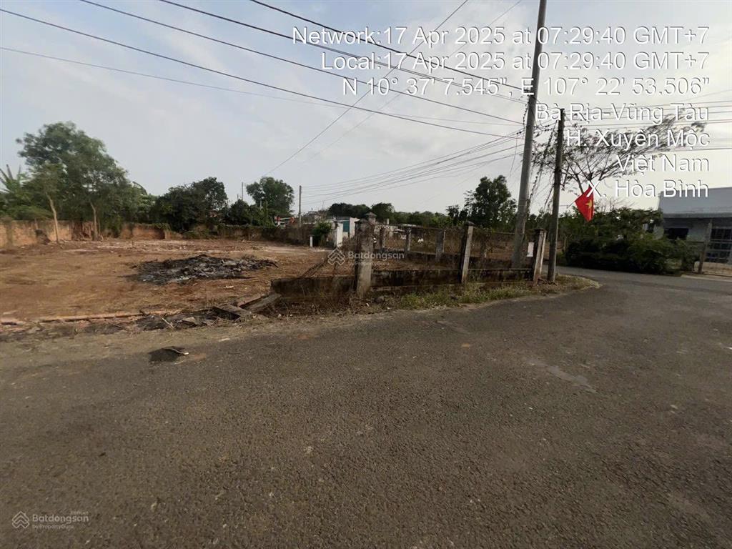 Cơ hội sở hữu lô đất 2 mặt tiền vị trí đẹp tại xã hòa bình, huyện xuyên mộc, bà rịa vũng tàu