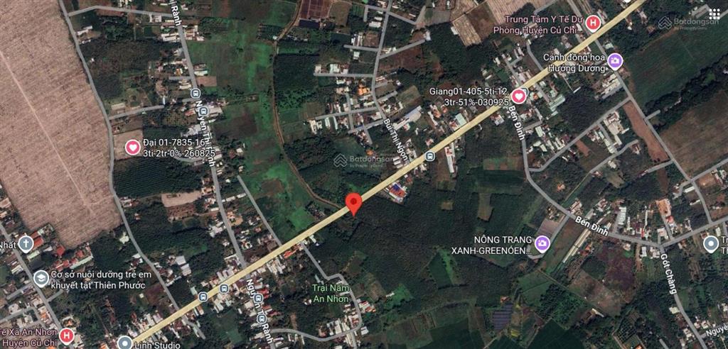 Đất mặt tiền tỉnh lộ 7, xã an nhơn tây, dt 437.67m2, thổ cư 437m2, giá 7.88 tỷ thương lượng