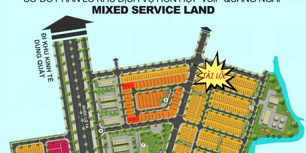 Trong bán kính 10km từ trung tâm quảng ngãi. đầu tư đất nền vsip đón hướng dòng tiền về đây.