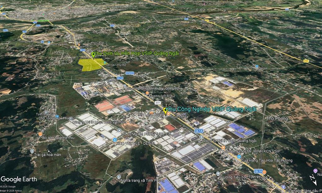 Trong bán kính 10km từ trung tâm quảng ngãi. đầu tư đất nền vsip đón hướng dòng tiền về đây.