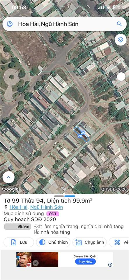 Bán lô đất mặt tiền đường hỏa sơn 3  khu tđc đông hải, ngũ hành sơn, đà nẵng