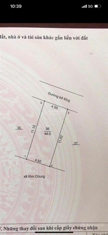 Bán 49.5m2 đất đấu giá di trạch, hoài đức, hà nội.