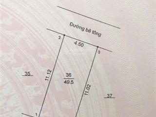 Bán 49.5m2 đất đấu giá di trạch, hoài đức, hà nội.