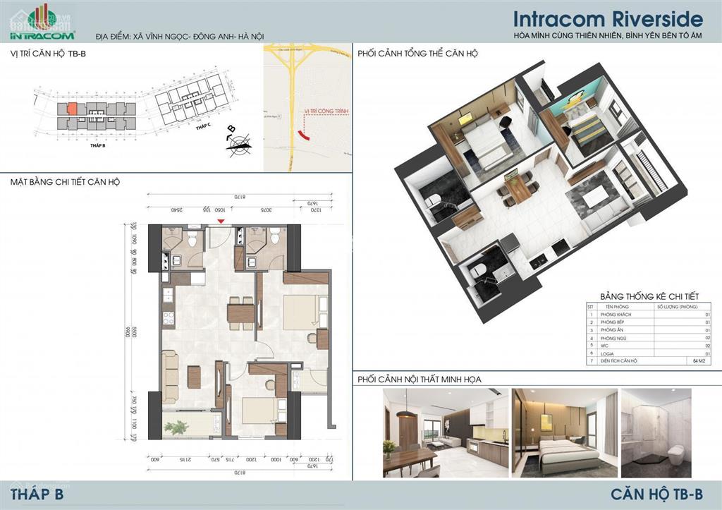 Chính chủ bán căn hộ intracom riverside trục đẹp nhất, 2 ngủ, 2wc, 2 lôgia, full nội thất