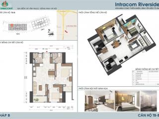 Tôi chính chủ bán chung cư intracom riverside, 63.8m, 2 ngủ, 2wc, 2 lôgia, full nội thất, 4.x tỷ