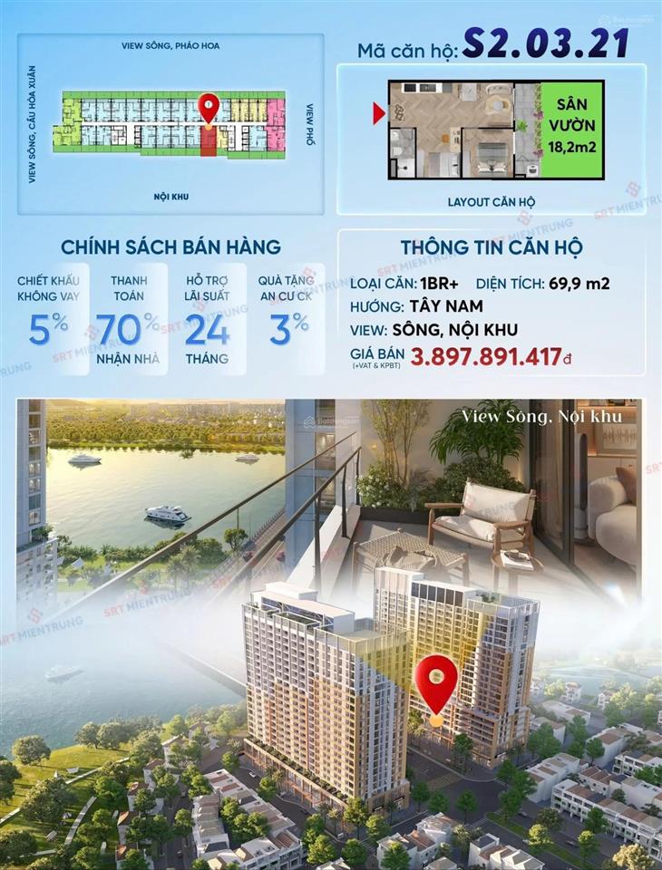 Chỉ từ 3,27 tỷ sở hữu căn 1pn+ có sân vườn tại spana tower chưa qua đầu tư