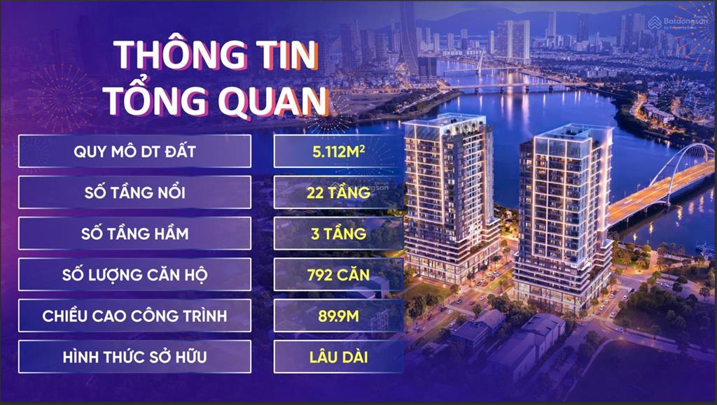 Căn 2pn view đảo kim cương & sông đô tỏa slight tower đà nẵng