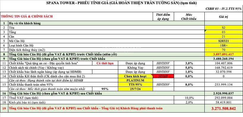 Chỉ từ 3,27 tỷ sở hữu căn 1pn + chưa qua đầu tư, có sân vườn tại spana tower đà nẵng