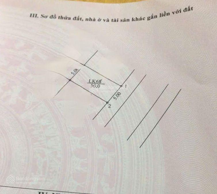 Bán đất dịch vụ dương nội 50m2, mặt tiền 5m giá 10.x tỷ. chủ ngộp bank cần bán gấp