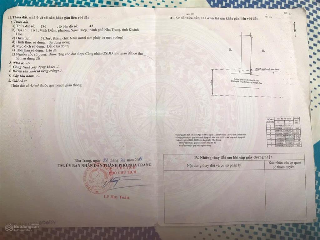 Bán nhà riêng tại lương định của, 2,9 tỷ, 58,6m2, 3pn, 2wc