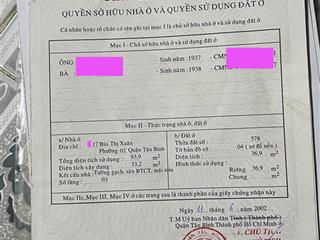 Chính chủ bán nhà mặt tiền tại bùi thị xuân, 6,5 tỷ, 42m2, 4pn, 3wc, 3 tầng