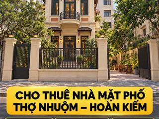 Cho thuê biệt thự mặt phố thợ nhuộm, hoàn kiếm khuôn viên 500m, mặt tiền 14m