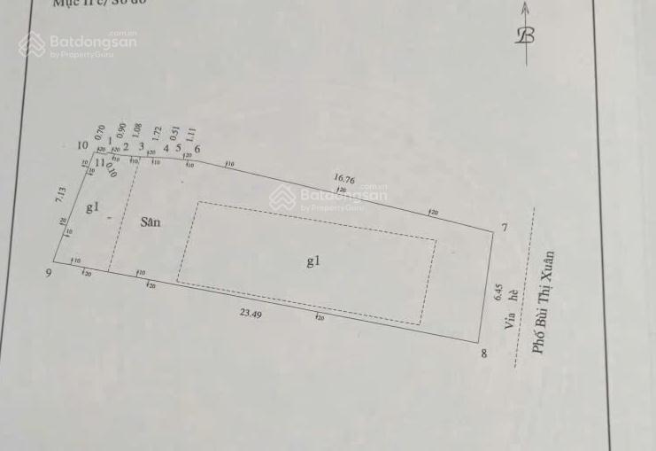 Nhà mặt phố bùi thị xuân 164m2, mt 6.5m nở hậu tuyệt đẹp  hạ chào 5 tỷ còn 130 tỷ