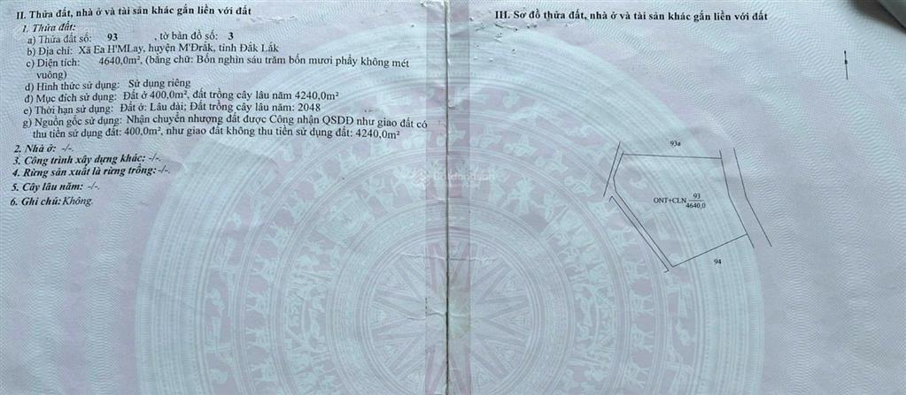 Bán 2 lô đất liền kề ea hmlay, mđrắk giá tốt chỉ 1.93 tỷ