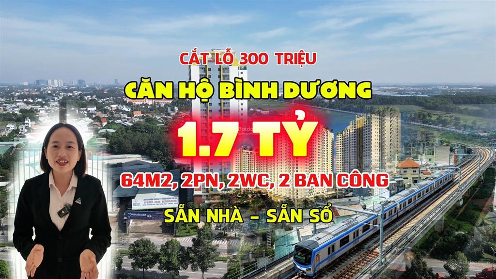 Bán căn hộ chung cư minh quốc plaza phường bình dương 64m2, 2pn, 2wc, 2 ban công  sẵn sổ