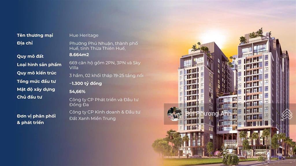 Thổ địa căn hộ huế  nắm giỏ hàng mới nhất 04/2026, căn hộ hue heritage ngay trung tâm, sát vincom