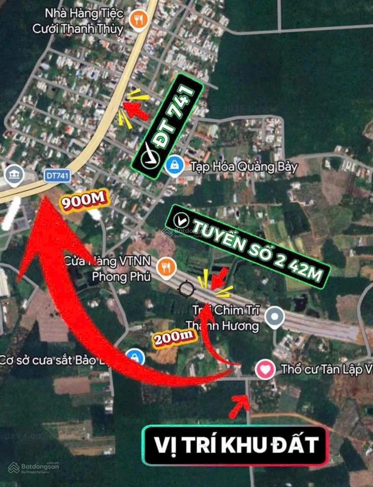 Bán đất, thổ cư sổ sẵn gần kcn tân lập, đồng phú, đồng nai. giá đầu tư 320tr