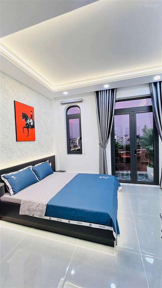 Nhà phố lửng 3 lầu  60m2  thiết kế sang trọng hiện đại full nội thất  hẻm 7m khu phân lô tx24
