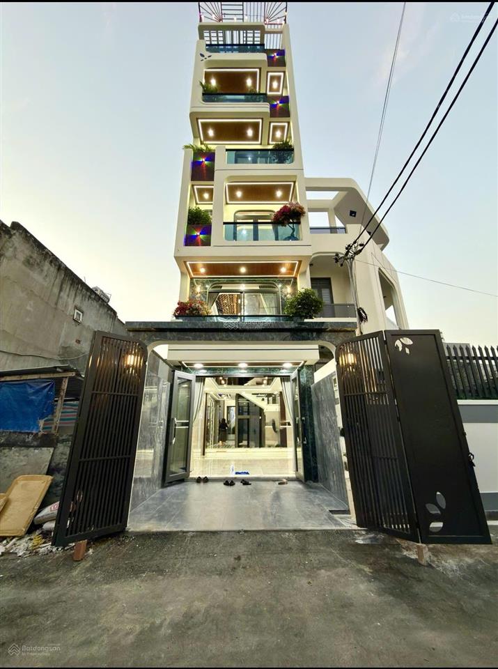 Hoa khôi xóm 6 tầng thang máy,phòng karaoke, 4m x 20m, 1/ hẻm 7m thông thạnh lộc 27, chợ cầu đồng