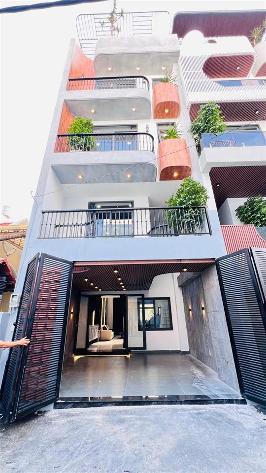5x15m siêu phẩm nhà phố luxury 5 tầng hẻm 8m cách mặt tiền thạnh lộc 37 chỉ 20m giáp gò vấp