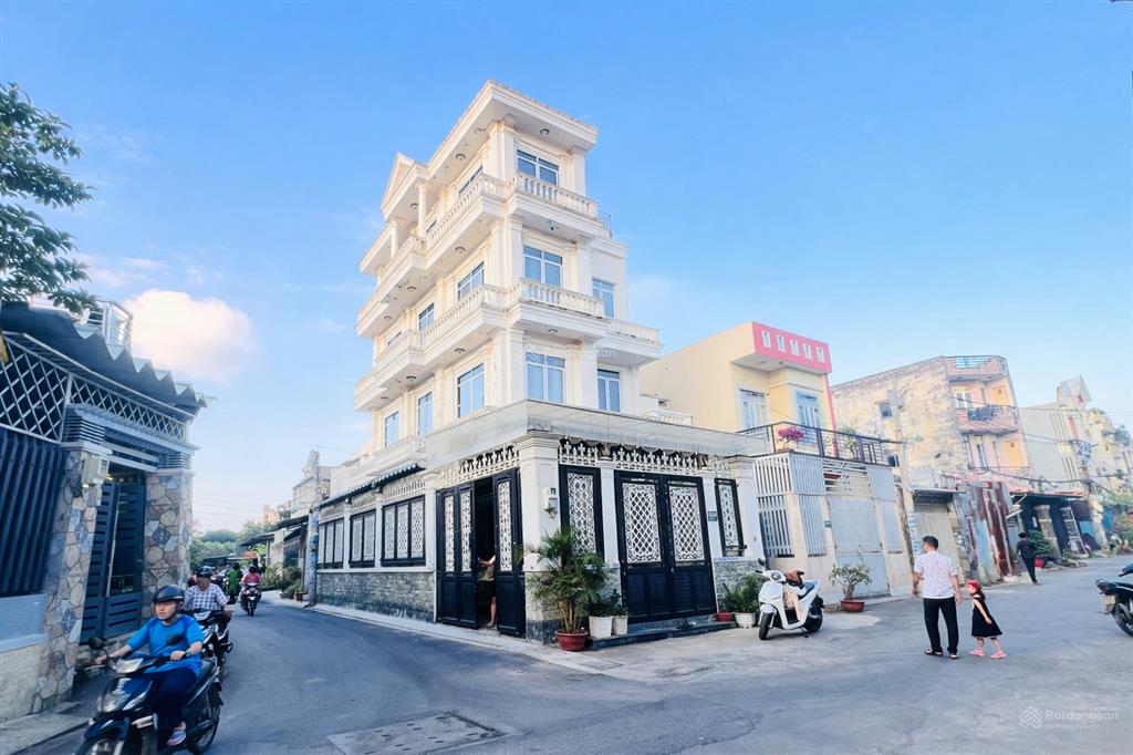 Giảm 500tr bán nhanh  4.8mx15m  nhà 5 tầng btct góc 2 mặt tiền hẻm 12m thông lâm thị hố