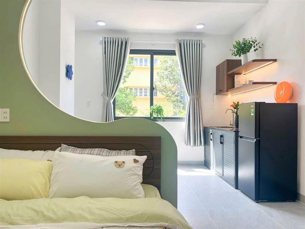Căn hộ studio quận 1 view cây xanh thoáng 35m2 full nội thất gần chợ tân định công viên lê văn tám