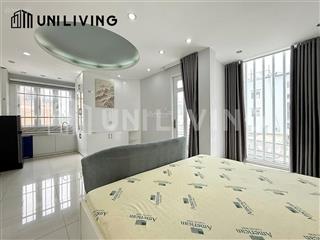 Cho thuê chdv studio ban công full nội thất, đi quận 1, chợ bà chiểu, các trường đại học