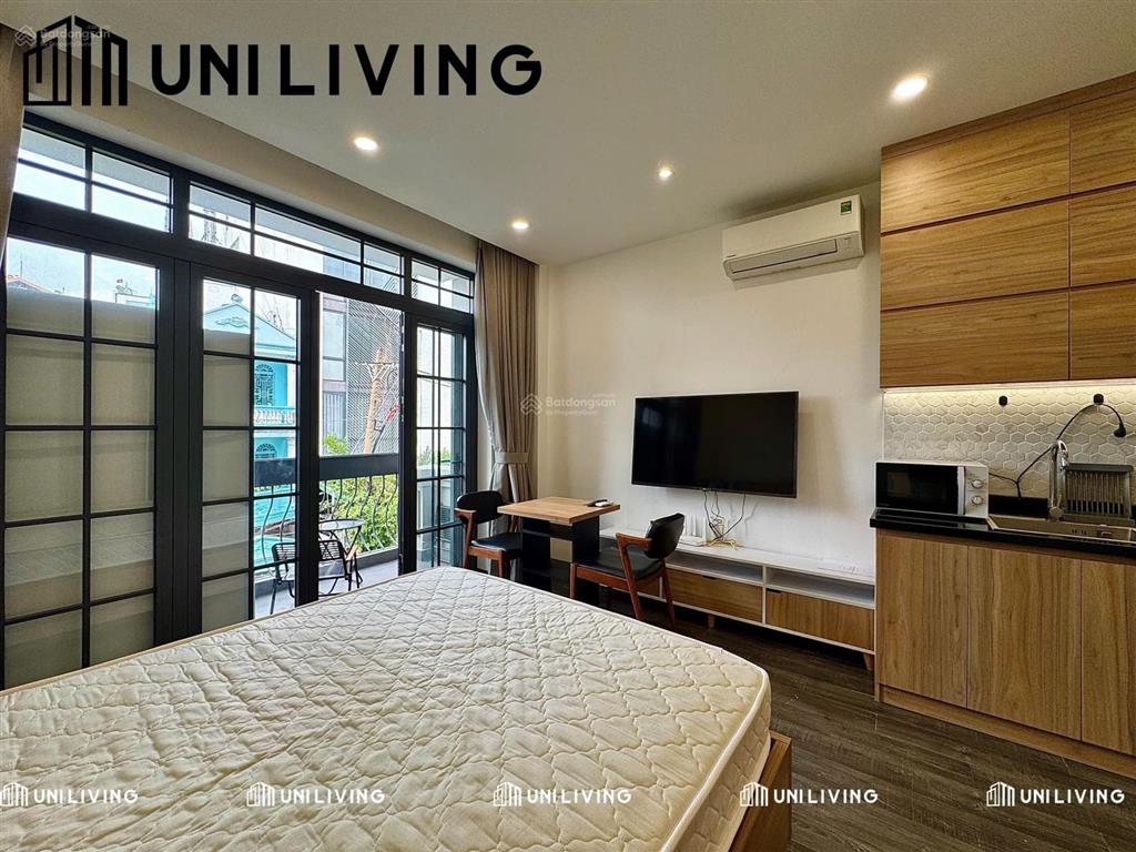 Cho thuê chdv studio ban công luxury full nội thất, ngay cầu thị nghè, đi các quận trung tâm