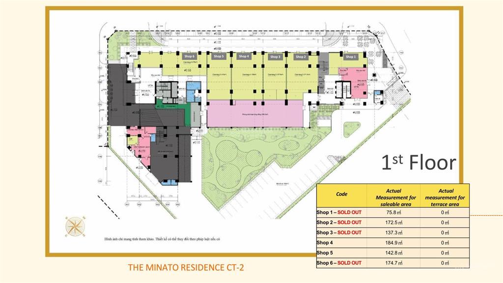 Phòng kinh doanh minato shop ct1 siêu rộng 130m2, mt 15m, 38tr/m2, mở nhà hàng bao thắng!