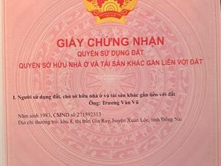 Đất nền thổ cư giá tốt, view đẹp tại ấp thọ an, 830 triệu, 123.6m2