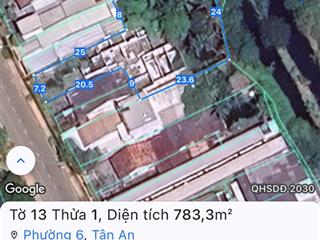 Kẹt bank bán gấp đất 783m² thổ cư mt phan văn lại p.6 tân anngang 7,2m nở hậu 24m giá 8,4 tỷ có tl