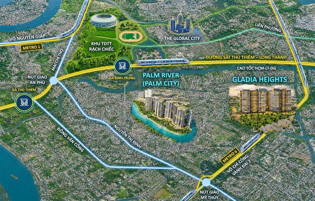 Gladia heights quận 2 sở hữu căn hộ hạng sang với 10% vốn miễn gốc lãi 24 tháng, ck đến 14%