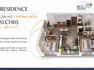 Bán căn 2 ngủ + giá tốt nhất của cđt  68,54m   ngay em để được chiết khấu sớm 0917 231 ***