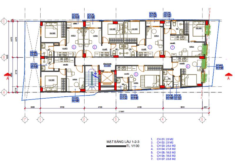 Cho thuê 1500m2 9x25 hầm 7 tầng 41 chdv/khách sạn  khu phan xích long  phan đăng lưu, phú nhuận