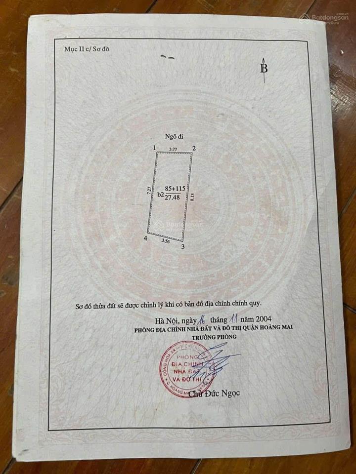 Chỉ có 5.5 tỷ bạn có ngay nhà 28 m2 4 tầng ngõ to 20m là ra mặt phố giáp bát kim đồng