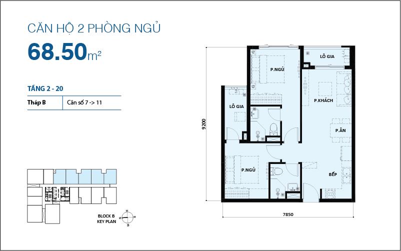 Chuyển nhượng ch 2pn  2wc botanica premier, 5,7 tỷ, 69m2, 2pn, 2wc, view đẹp