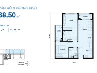 Chuyển nhượng ch 2pn  2wc botanica premier, 5,7 tỷ, 69m2, 2pn, 2wc, view đẹp