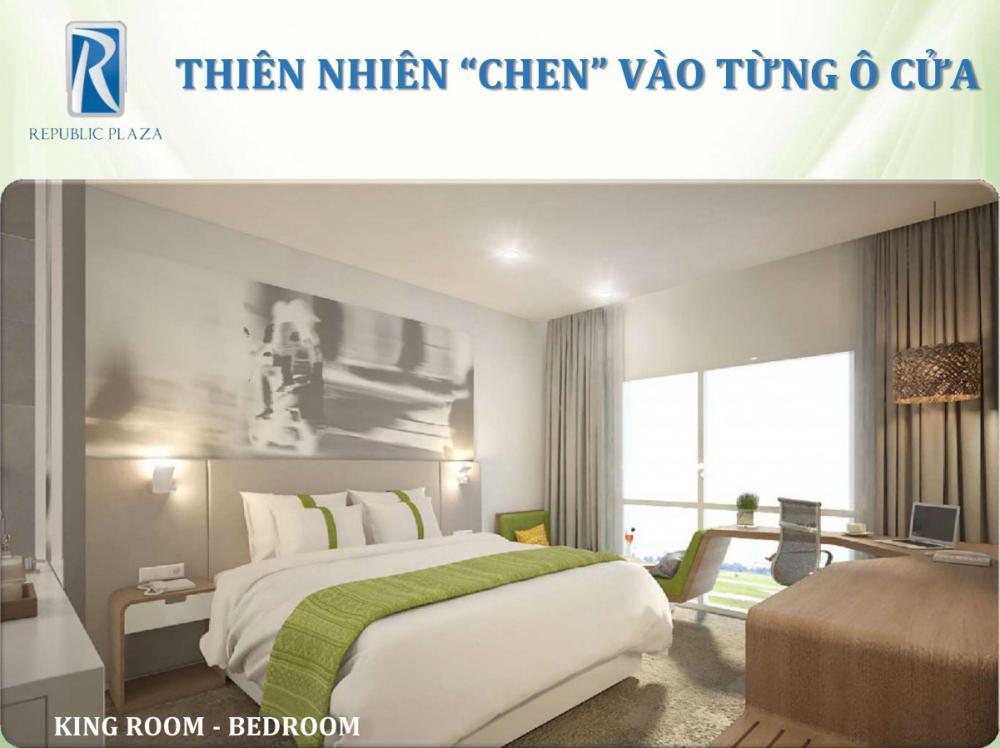 Bán căn hộ 1pn 52m2 tại republic plaza, tân bình, 2 tỷ 650 triệu view hồ bơi