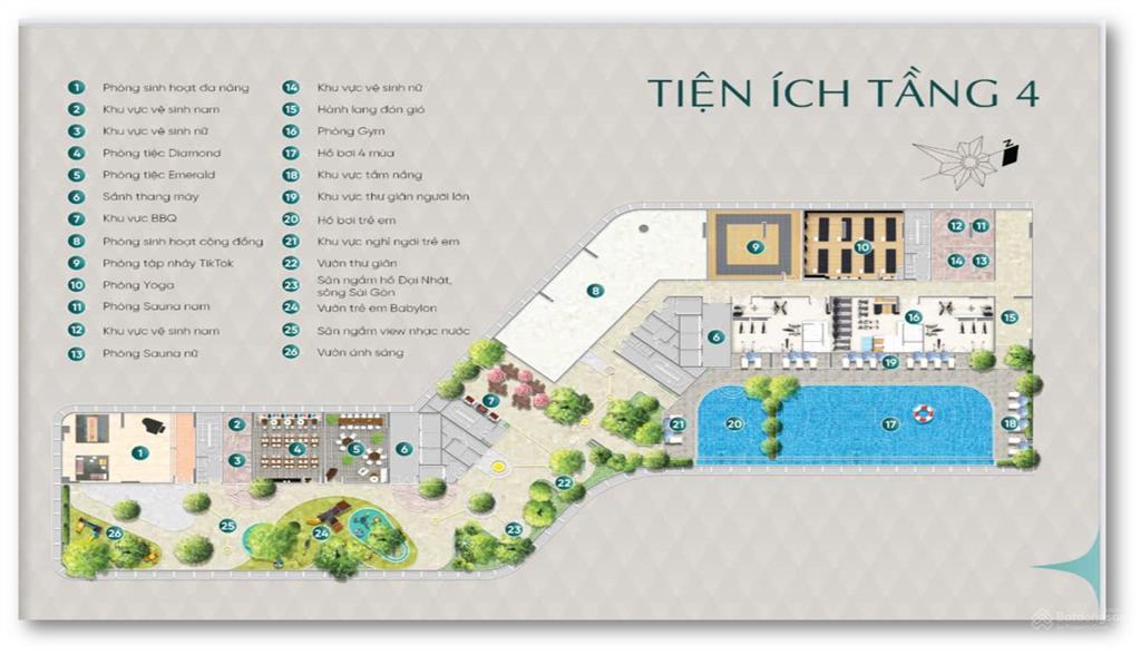 Căn hộ 3pn đẳng cấp diamond sky view sông sài gòn & hồ 16ha | không gian sống thượng lưu