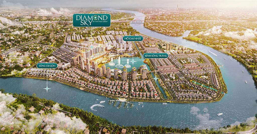 Căn hộ 3pn đẳng cấp diamond sky view sông sài gòn & hồ 16ha | không gian sống thượng lưu