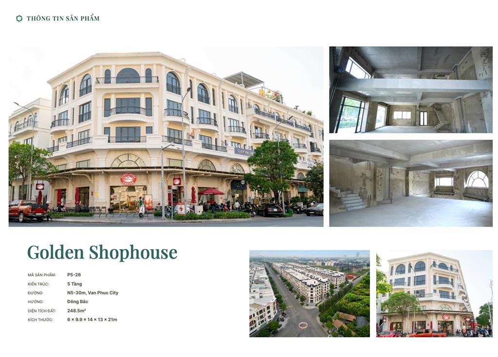 Shophouse đinh thị thi dòng tiền 90tr/tháng giá 83 tỷ sổ hồng sẵn