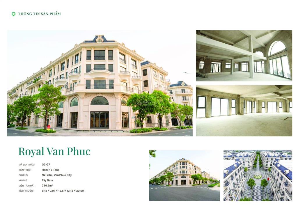 Lô góc 2 mặt tiền đẹp của khu royal lên tới 361,2m2 giá 96,831 tỷ