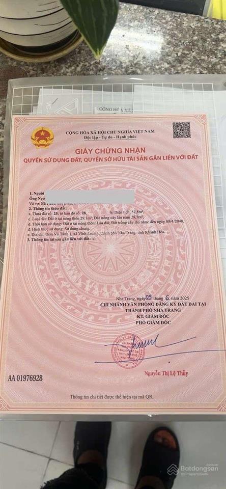 Bán nhà nát gần chợ lương sơn, p. bắc nha trang, 60m2, giá 620tr