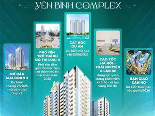 Quỹ căn chuyển nhượng chung cư yên bình complex giá tốt dành cho nđt và quý khách hàng
